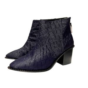 Kat Maconie Navy Croc Pony Boot size 9.5